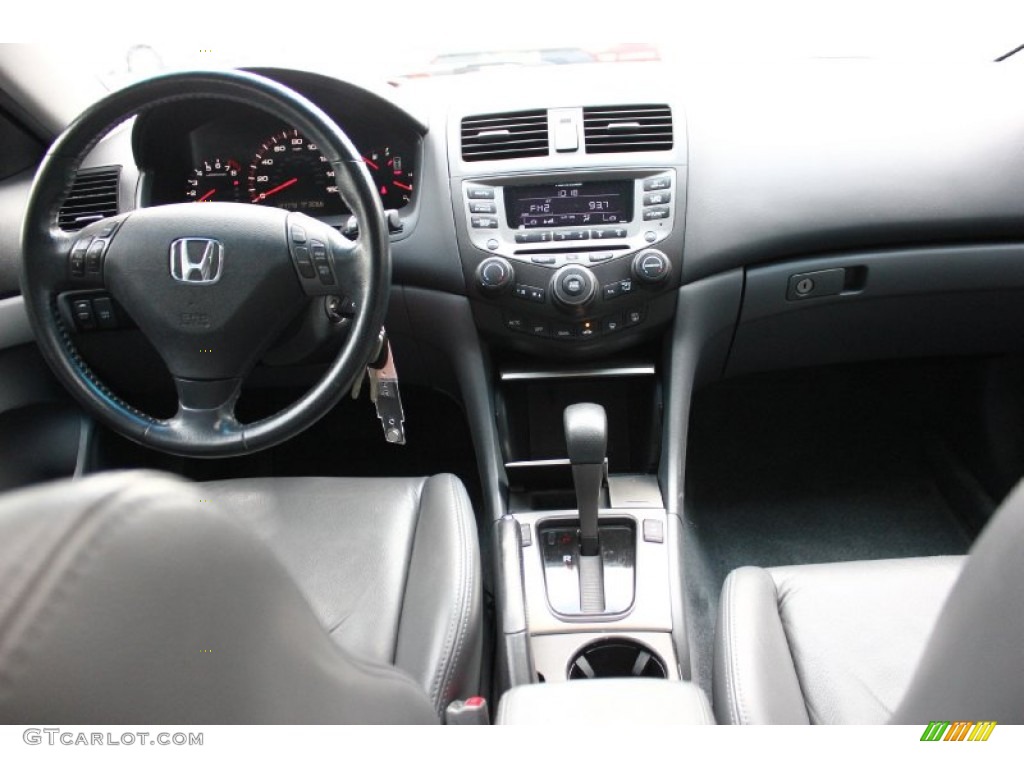 2006 Accord EX V6 Coupe - Alabaster Silver Metallic / Gray photo #26