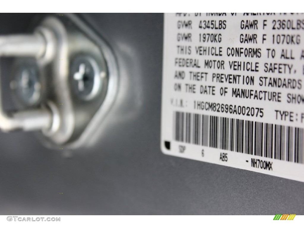 2006 Accord EX V6 Coupe - Alabaster Silver Metallic / Gray photo #37