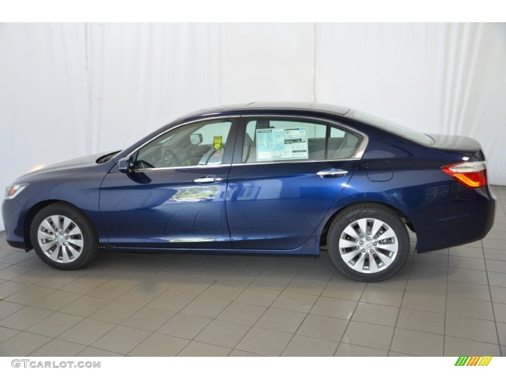 2014 Accord EX Sedan - Obsidian Blue Pearl / Gray photo #7