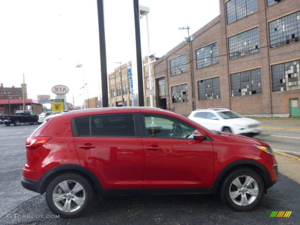 2013 Sportage LX - Signal Red / Black photo #1