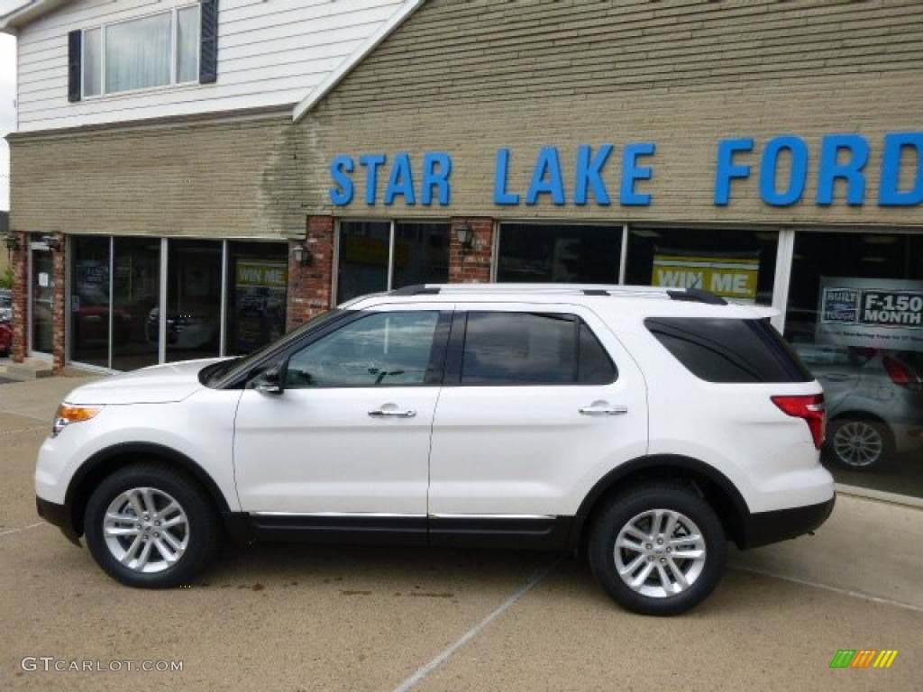 2015 Explorer XLT 4WD - White Platinum / Medium Light Stone photo #7