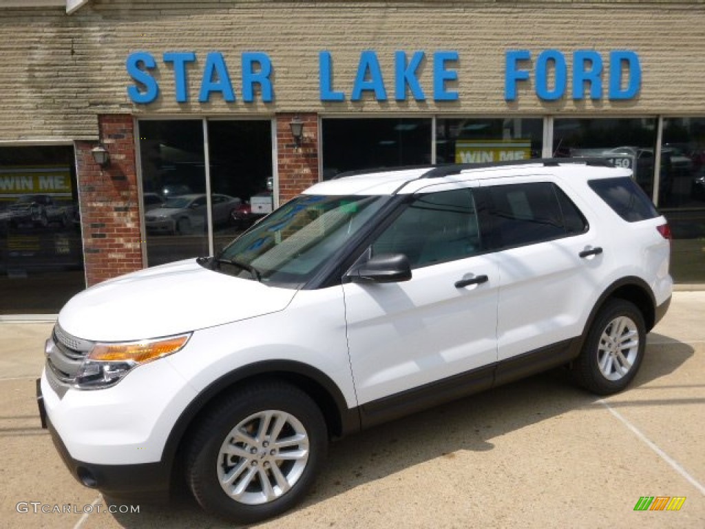 2015 Explorer 4WD - Oxford White / Medium Light Stone photo #1