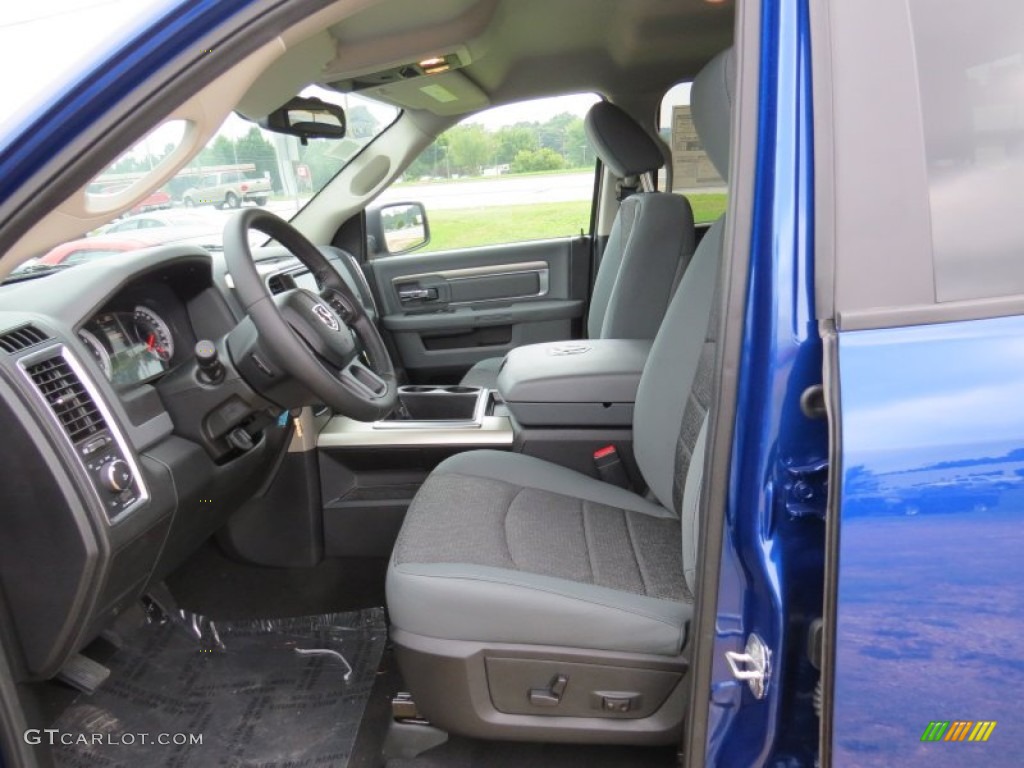 2014 1500 Big Horn Quad Cab - Blue Streak Pearl Coat / Black/Diesel Gray photo #7