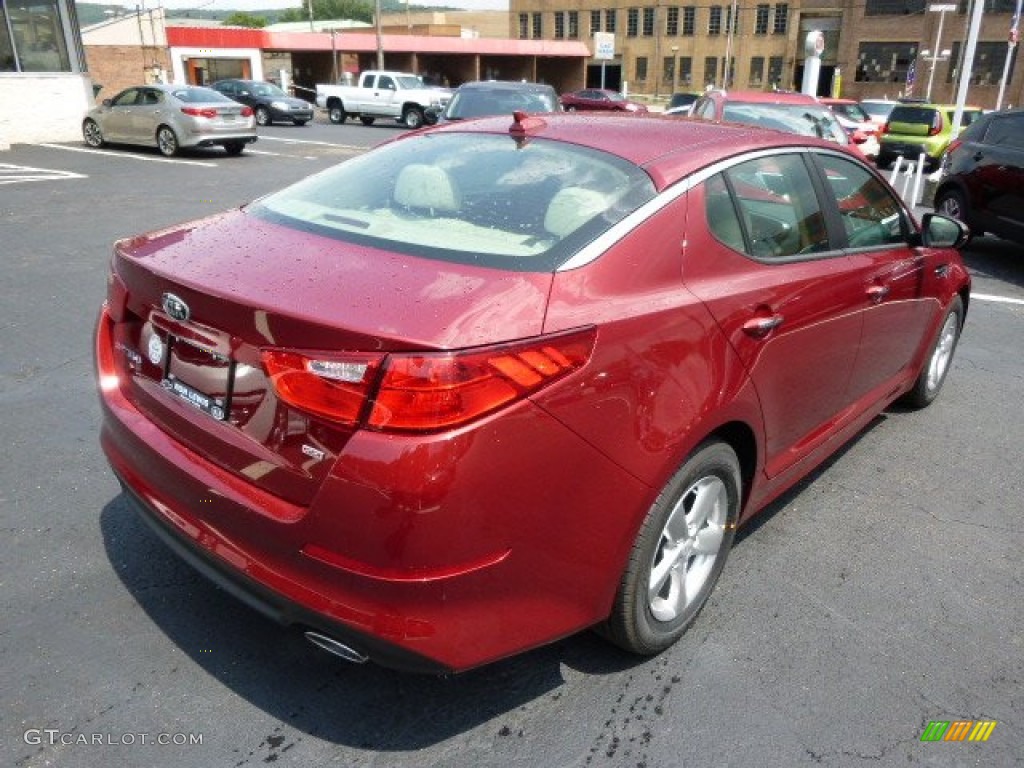 2015 Optima LX - Dark Cherry / Beige photo #8