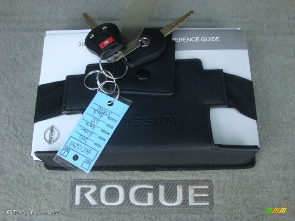 2012 Rogue S AWD - Super Black / Gray photo #22