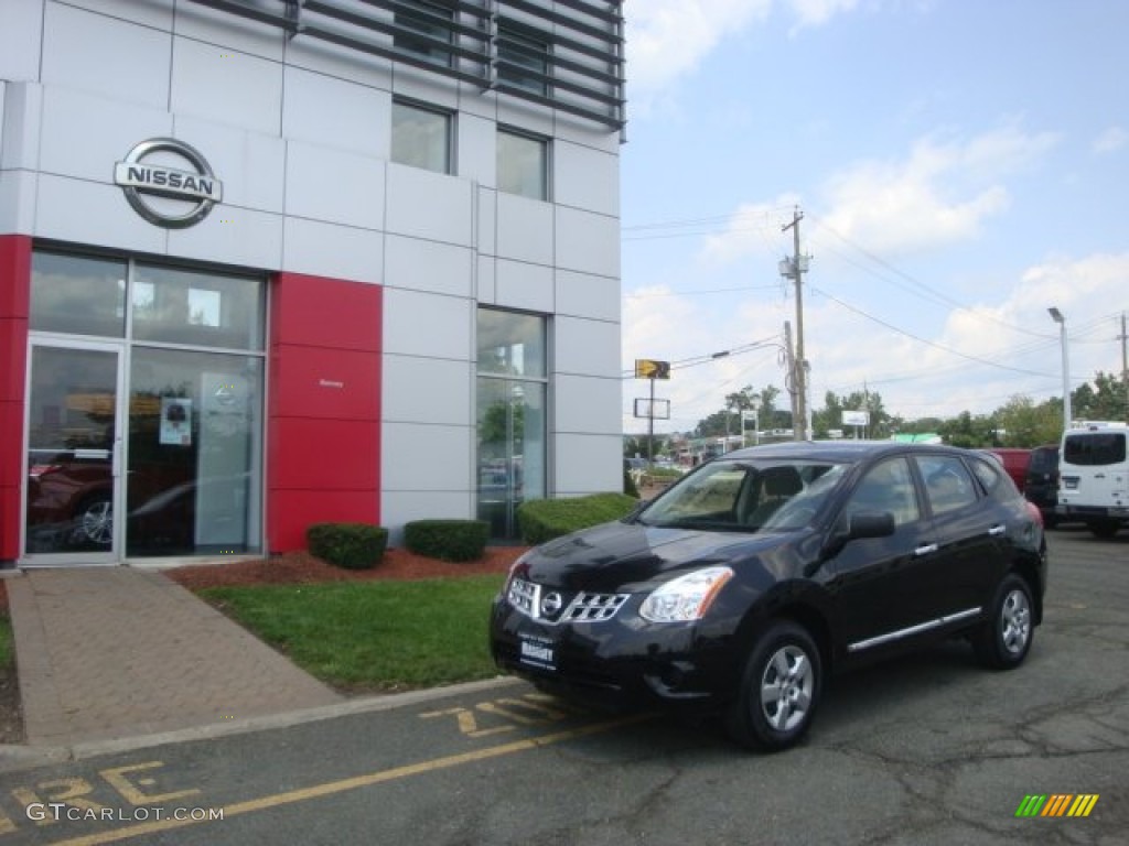 2012 Rogue S AWD - Super Black / Gray photo #24