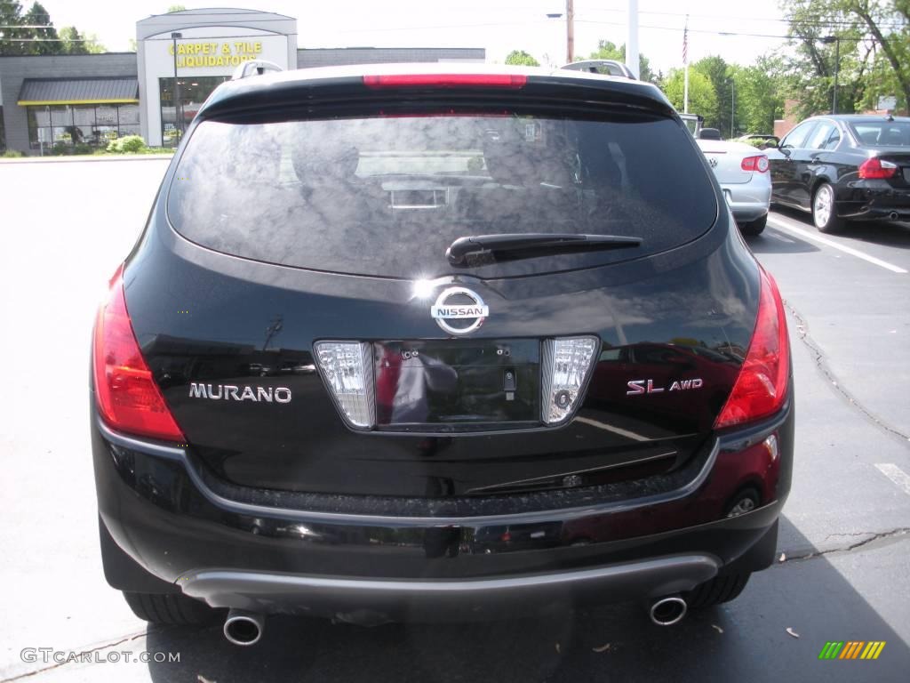 2005 Murano SL AWD - Super Black / Charcoal photo #7