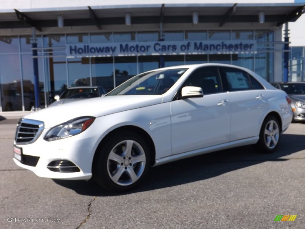 2014 E 350 4Matic Sedan - Polar White / Black photo #1