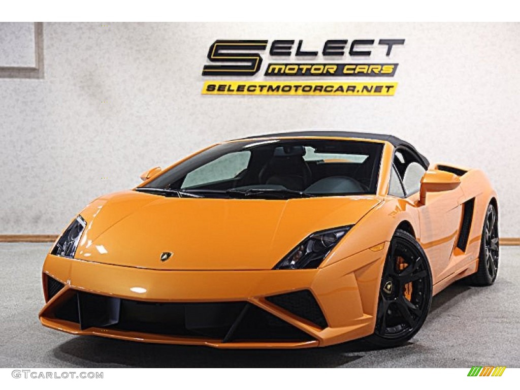 2013 Gallardo LP 560-4 Spyder - Arancio Borealis / Nero Perseus photo #1