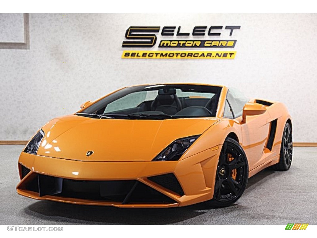2013 Gallardo LP 560-4 Spyder - Arancio Borealis / Nero Perseus photo #2