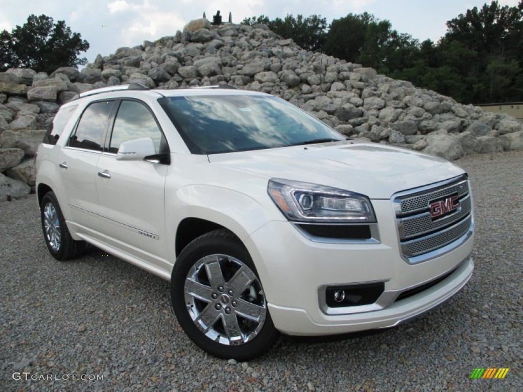 White Diamond Tricoat 2015 GMC Acadia Denali AWD Exterior Photo #95916439