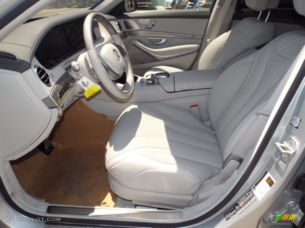 Crystal Grey/Seashell Grey Interior 2015 Mercedes-Benz S 550 Sedan Photo #95919796