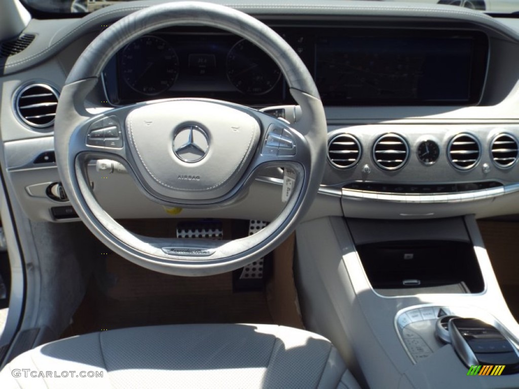 2015 Mercedes-Benz S 550 Sedan Crystal Grey/Seashell Grey Dashboard Photo #95919841