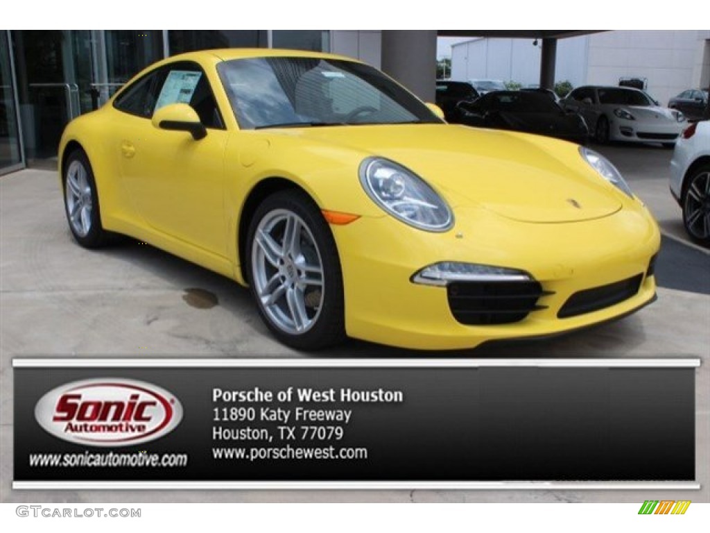 2015 911 Carrera Coupe - Racing Yellow / Black photo #1