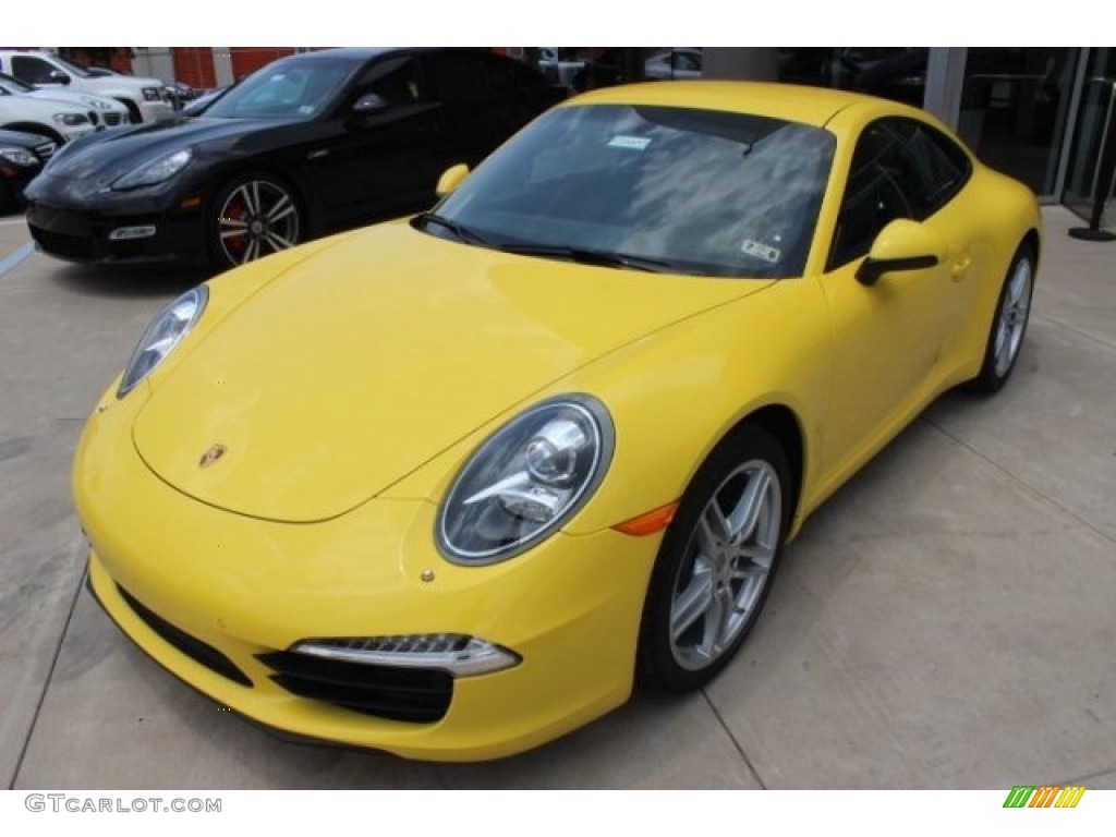 Racing Yellow 2015 Porsche 911 Carrera Coupe Exterior Photo #95921021