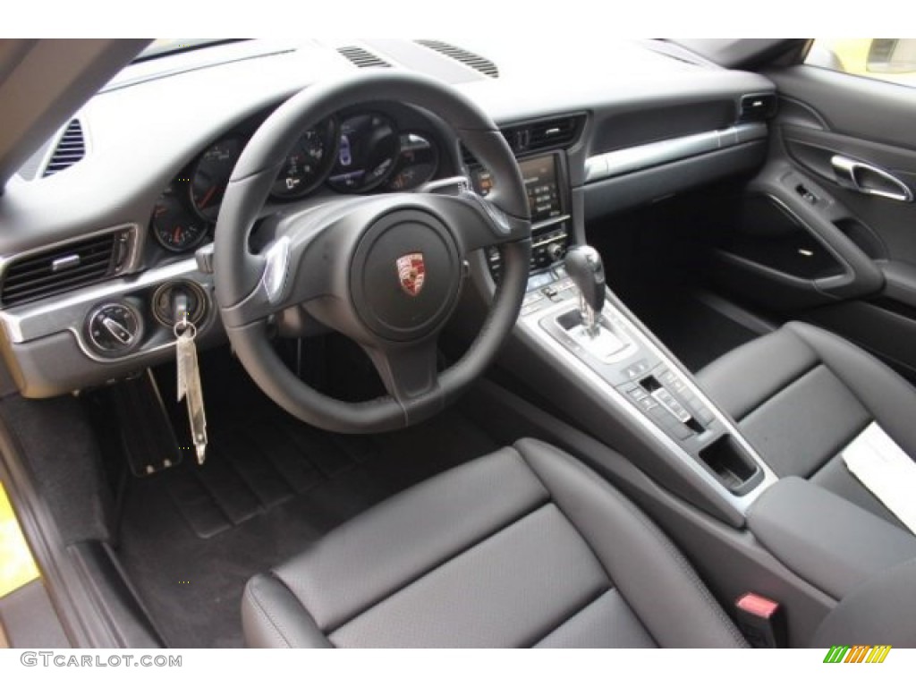 Black Interior 2015 Porsche 911 Carrera Coupe Photo #95921173