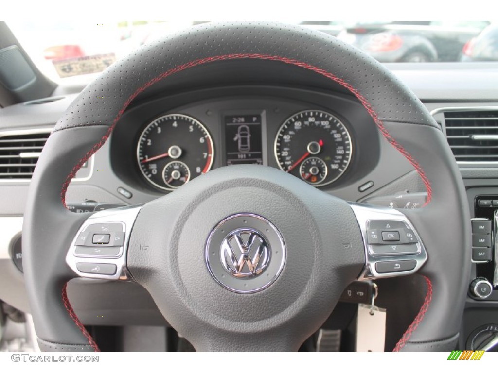 2014 Volkswagen Jetta GLI Titan Black Steering Wheel Photo #95921829