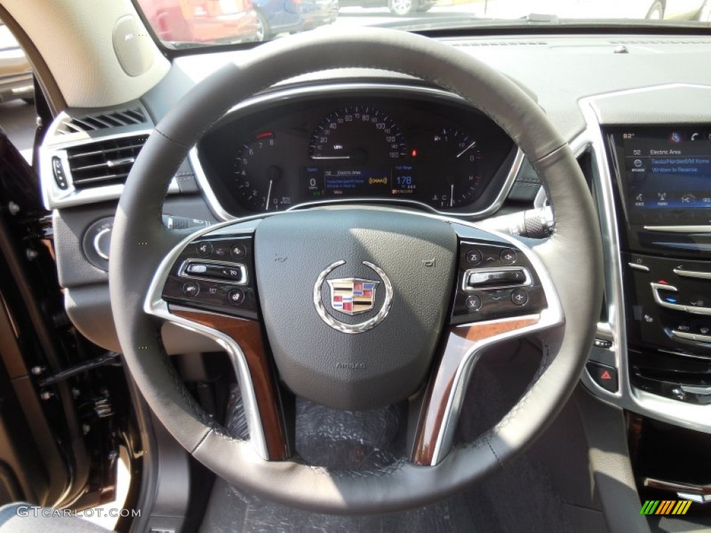 2015 Cadillac SRX Luxury AWD Ebony/Ebony Steering Wheel Photo #95922097