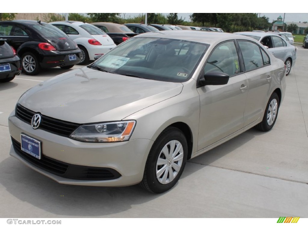 2014 Jetta S Sedan - Moonrock Silver Metallic / Latte Macchiato photo #3