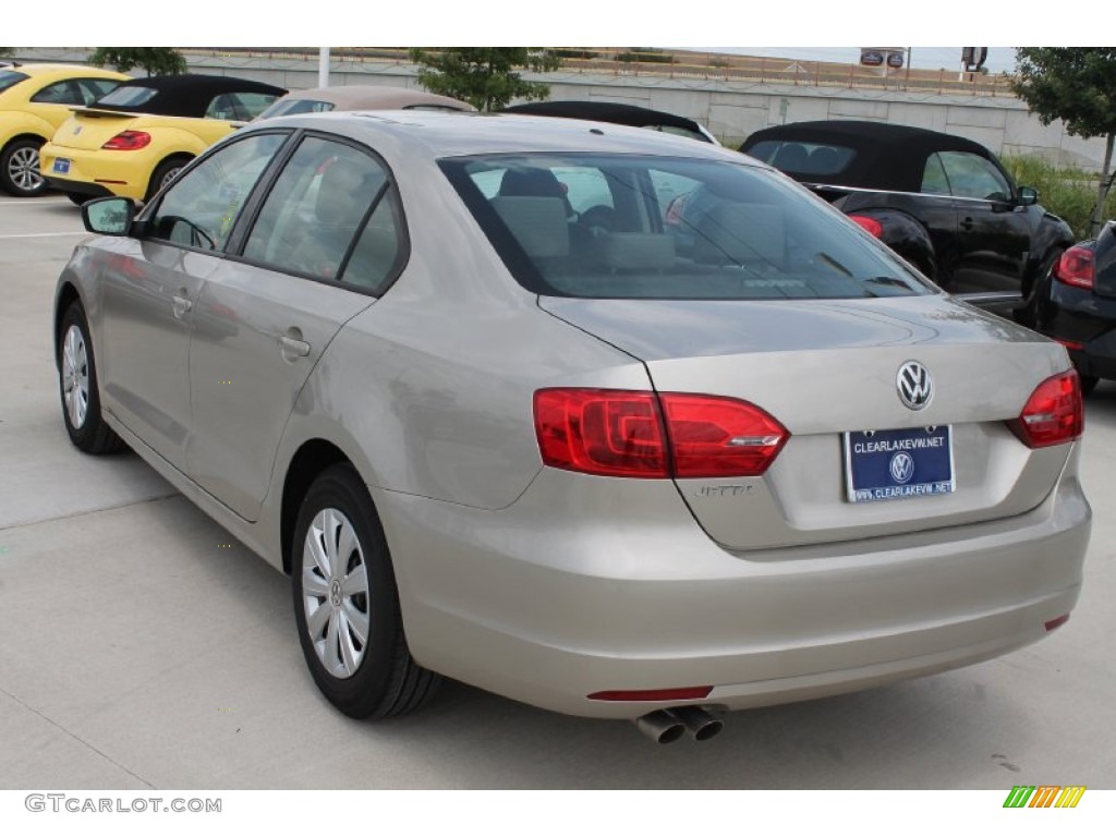 2014 Jetta S Sedan - Moonrock Silver Metallic / Latte Macchiato photo #6