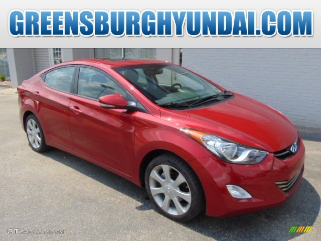 2012 Elantra Limited - Red Allure / Black photo #1