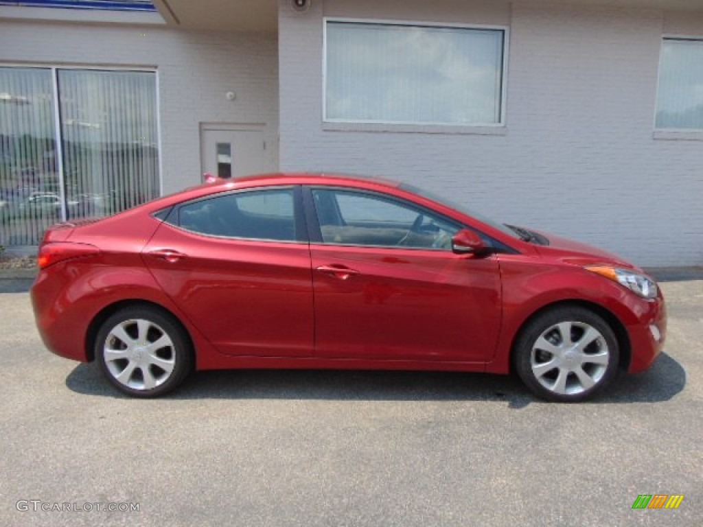 2012 Elantra Limited - Red Allure / Black photo #2
