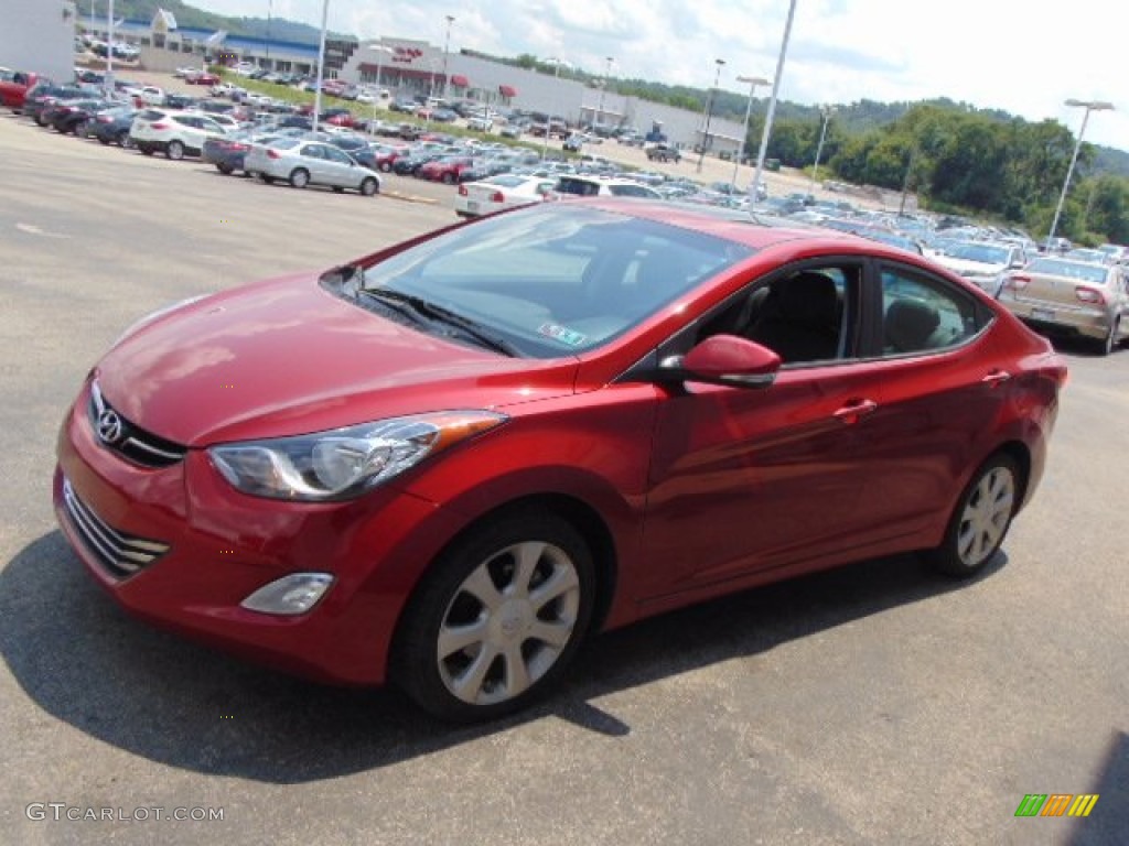 2012 Elantra Limited - Red Allure / Black photo #6