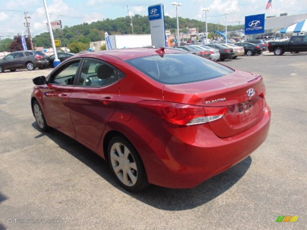 2012 Elantra Limited - Red Allure / Black photo #7