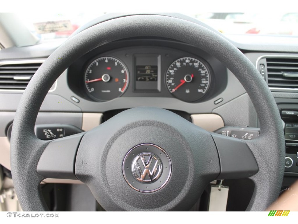 2014 Jetta S Sedan - Moonrock Silver Metallic / Latte Macchiato photo #16