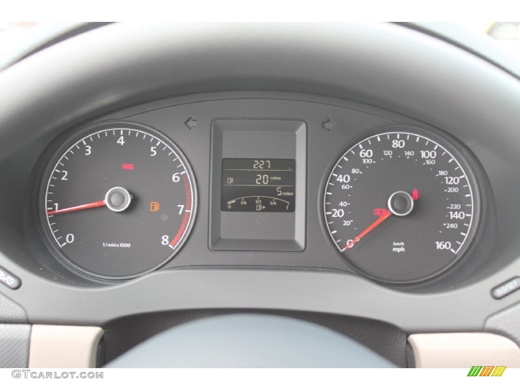 2014 Volkswagen Jetta S Sedan Gauges Photo #95923473