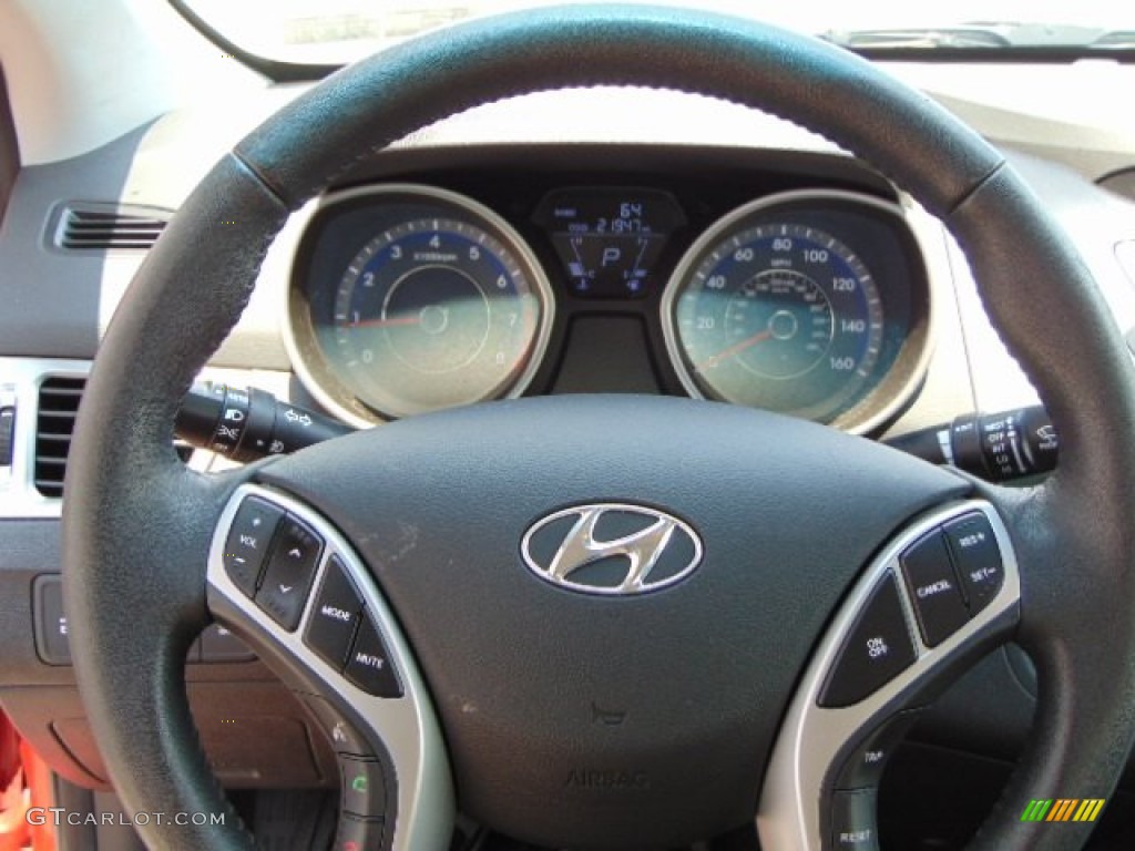 2012 Elantra Limited - Red Allure / Black photo #20