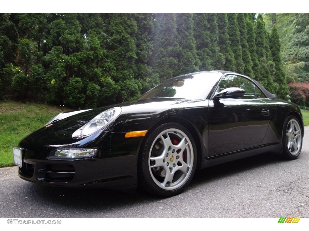 2005 911 Carrera S Cabriolet - Black / Natural Brown photo #1