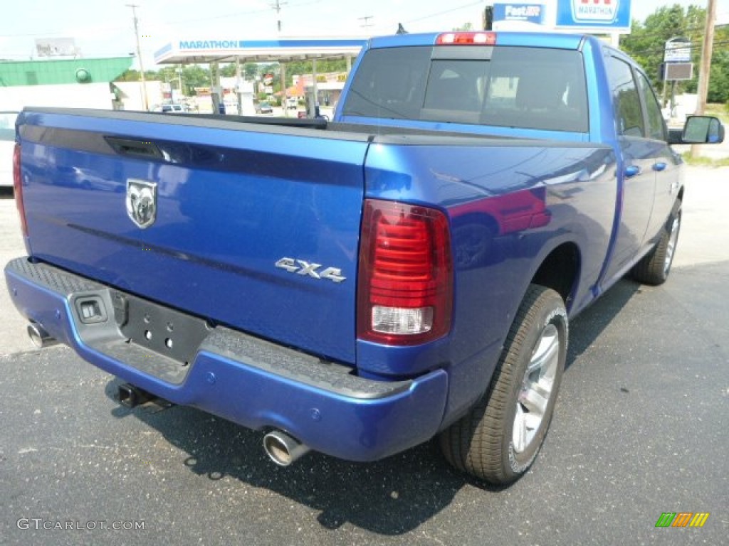 2014 1500 Sport Crew Cab 4x4 - Blue Streak Pearl Coat / Black photo #5