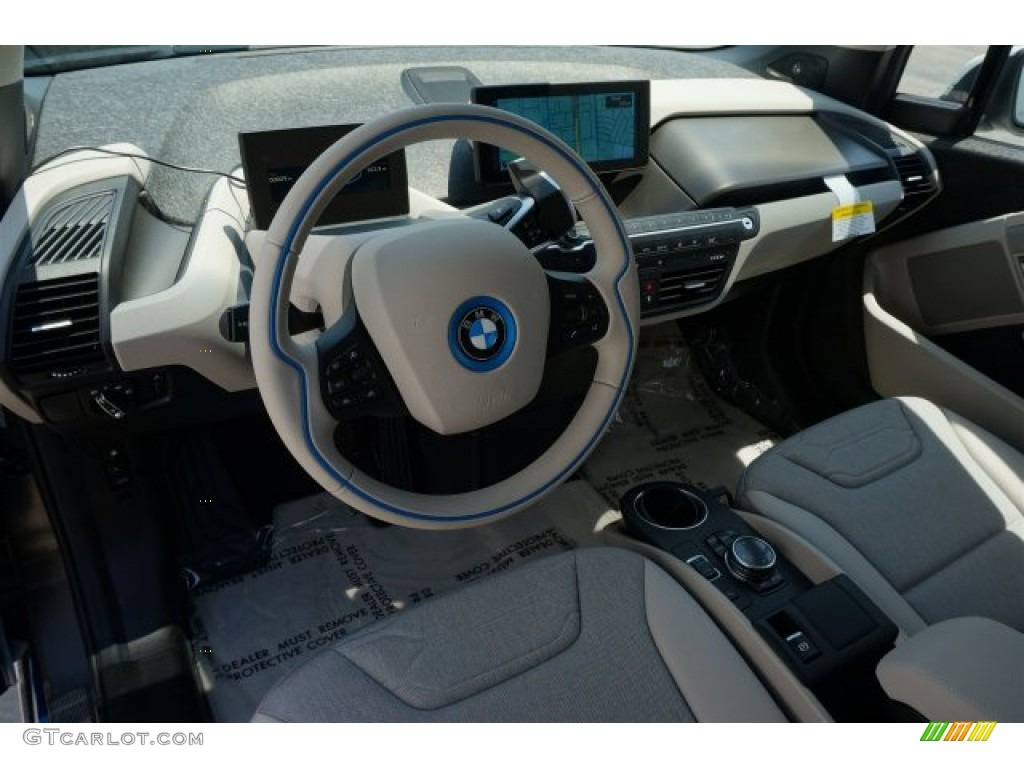 Mega Carum Spice Grey Sensatec/Carum Spice Grey Cloth Interior 2014 BMW i3 with Range Extender Photo #95936563