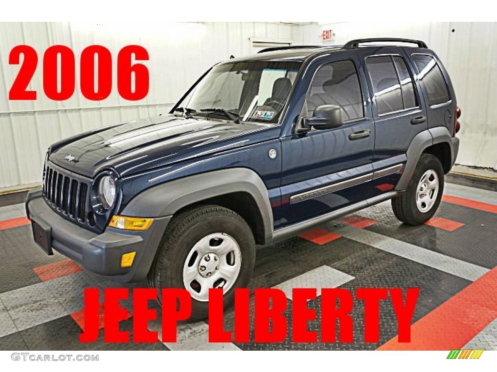 2006 Liberty Sport 4x4 - Midnight Blue Pearl / Medium Slate Gray photo #1