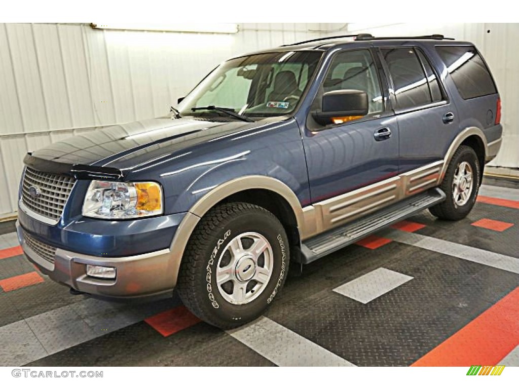 2003 Expedition Eddie Bauer 4x4 - Medium Wedgewood Blue Metallic / Medium Parchment photo #2