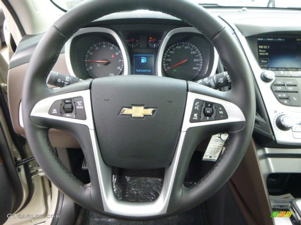 2015 Chevrolet Equinox LT AWD Brownstone/Jet Black Steering Wheel Photo #95940754