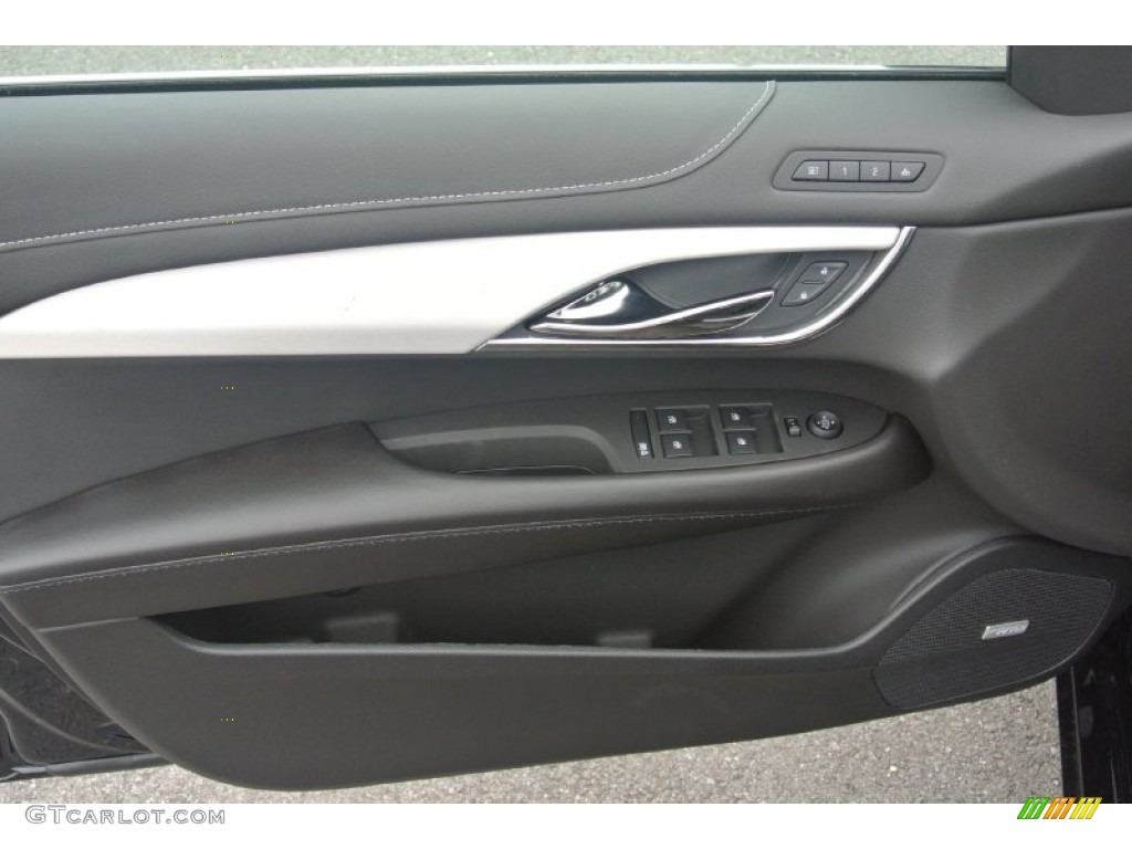 2015 Cadillac ATS 2.5 Luxury Sedan Jet Black/Jet Black Door Panel Photo #95941975