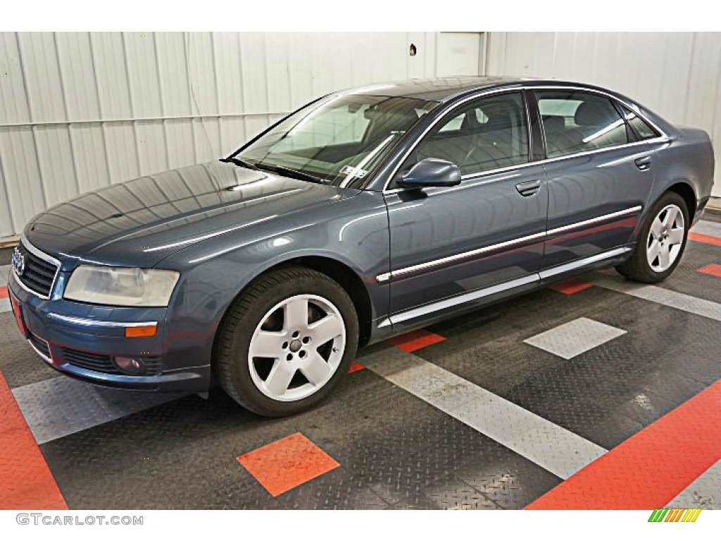 2004 A8 L 4.2 quattro - Night Blue Pearl Effect / Beige photo #2