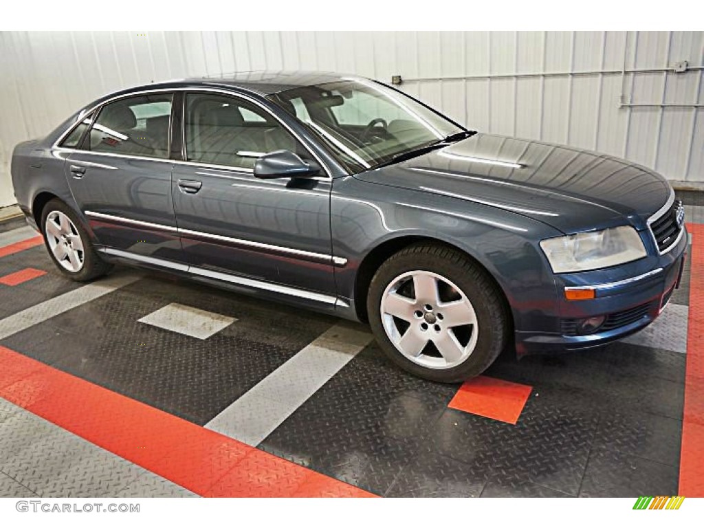 2004 A8 L 4.2 quattro - Night Blue Pearl Effect / Beige photo #4