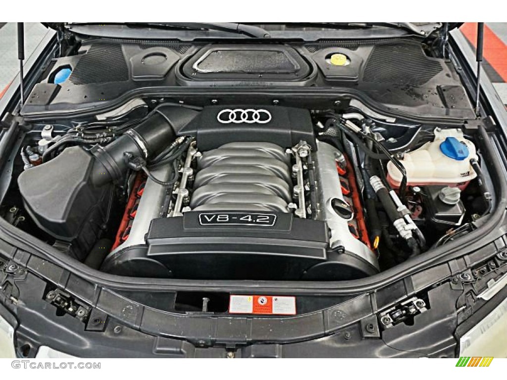 2004 A8 L 4.2 quattro - Night Blue Pearl Effect / Beige photo #9