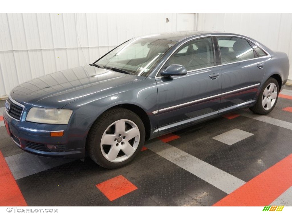2004 A8 L 4.2 quattro - Night Blue Pearl Effect / Beige photo #10