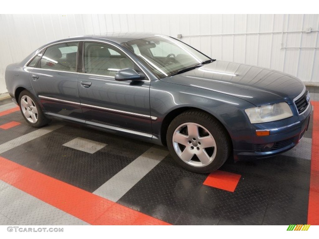 2004 A8 L 4.2 quattro - Night Blue Pearl Effect / Beige photo #14