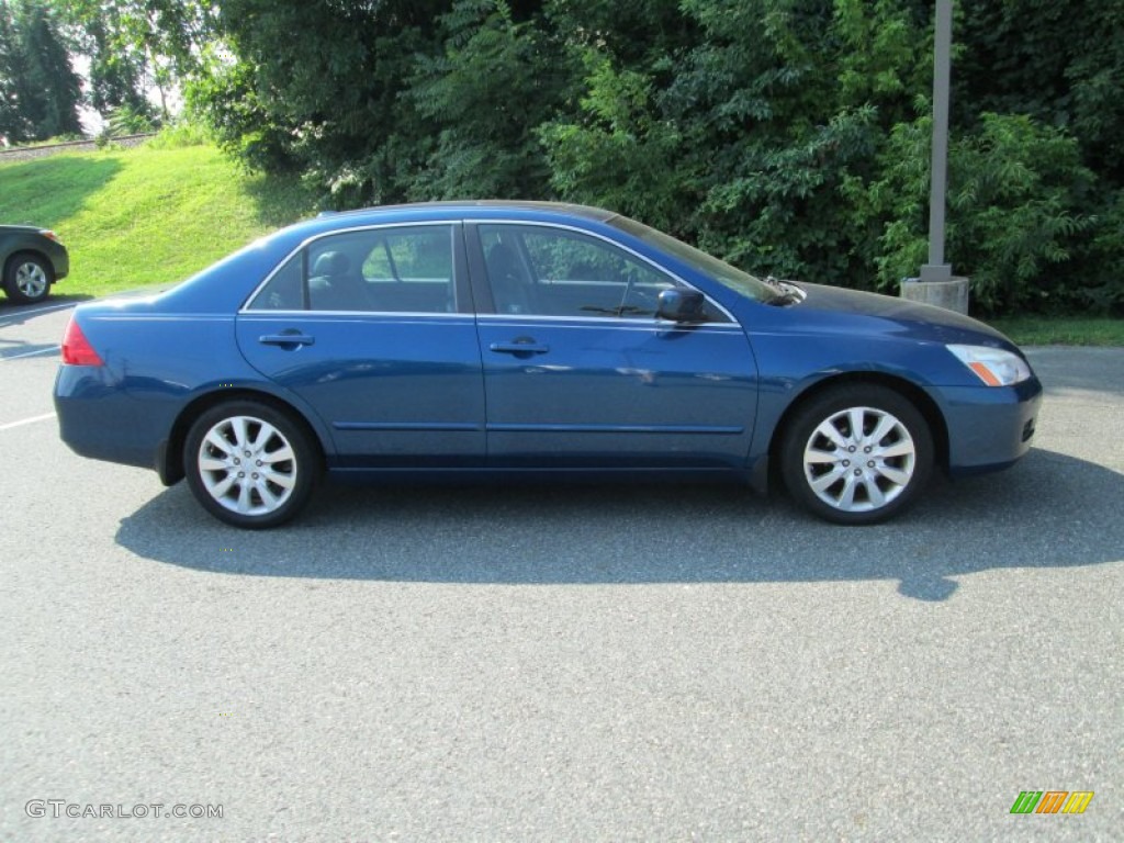 2006 Accord EX-L V6 Sedan - Sapphire Blue Pearl / Gray photo #5