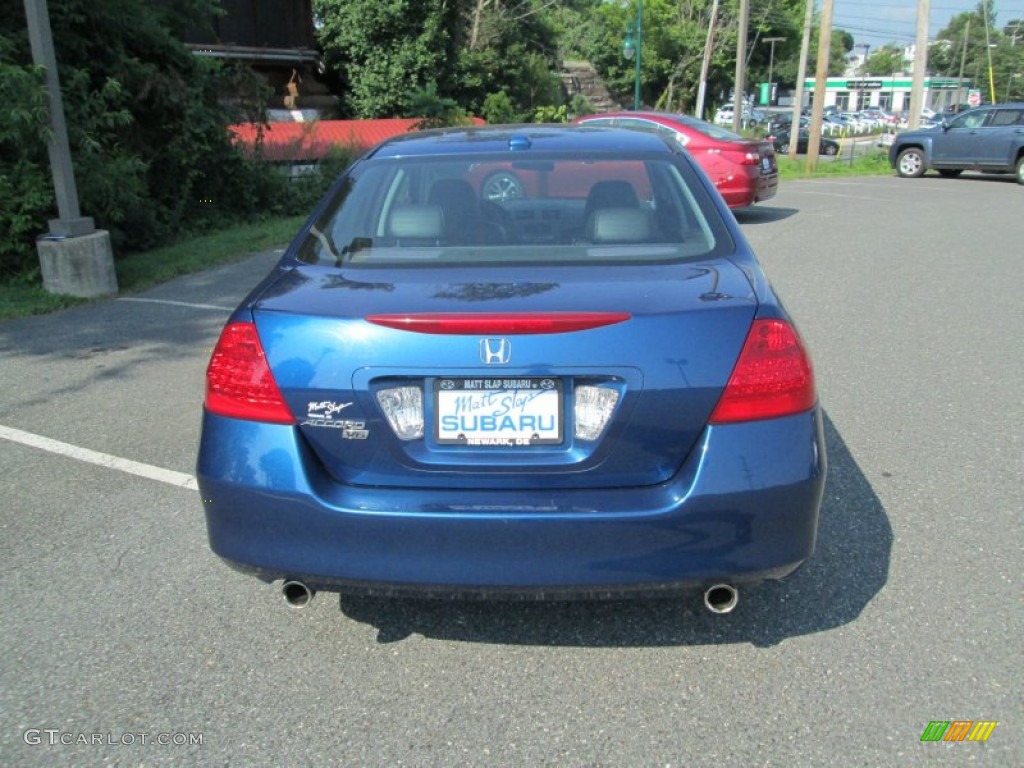 2006 Accord EX-L V6 Sedan - Sapphire Blue Pearl / Gray photo #7