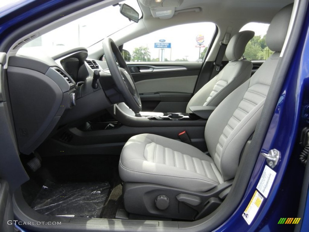 2015 Fusion S - Deep Impact Blue Metallic / Earth Gray photo #6