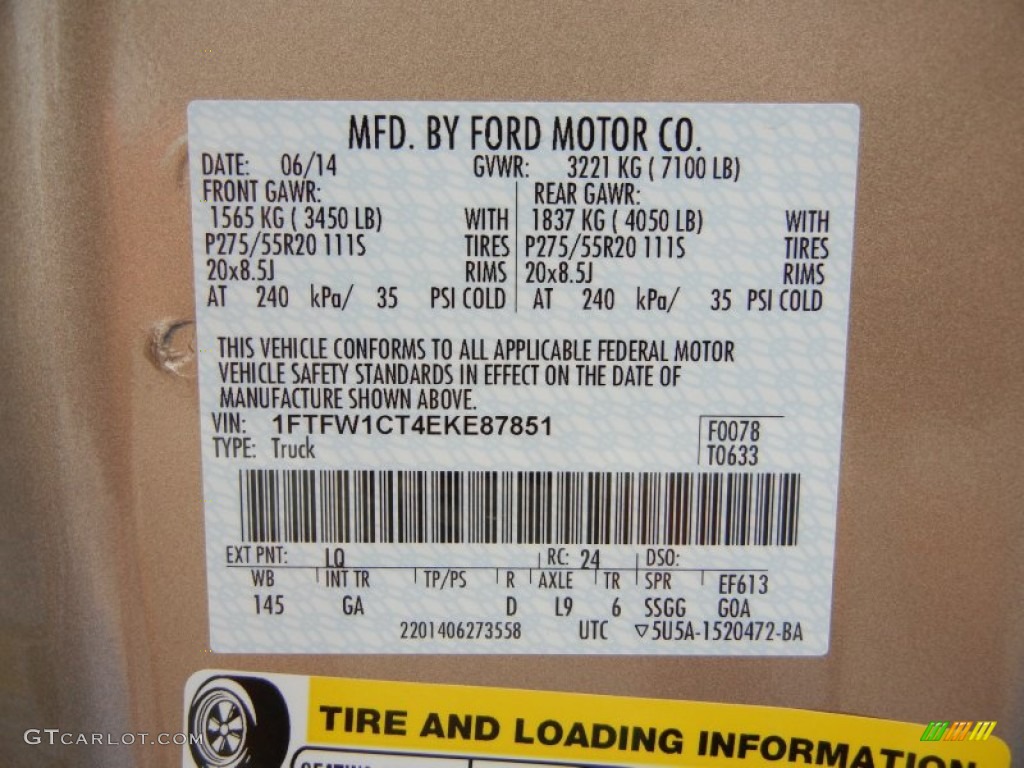 2014 F150 XLT SuperCrew - Pale Adobe / Pale Adobe photo #11