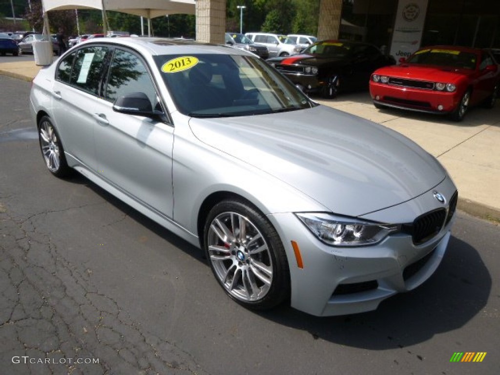 2013 3 Series 335i xDrive Sedan - Glacier Silver Metallic / Black photo #2