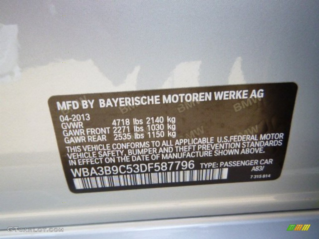 2013 3 Series 335i xDrive Sedan - Glacier Silver Metallic / Black photo #20