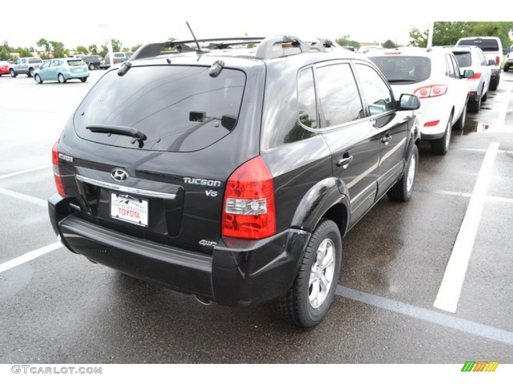 2009 Tucson Limited V6 4WD - Obsidian Black / Black photo #2